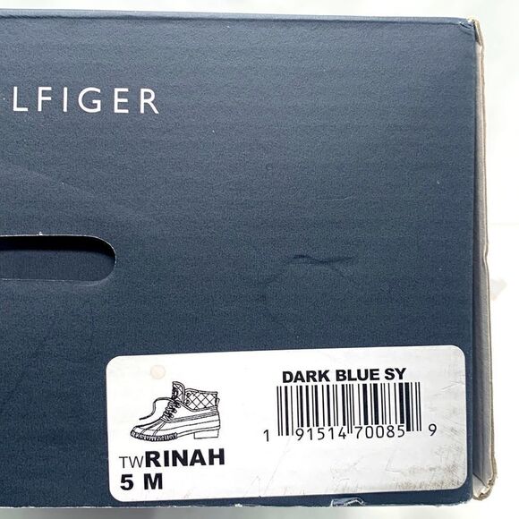 Tommy Hilfiger RINAH Dark Blue Rain Duck Boot Size 5 - Picture 12 of 12